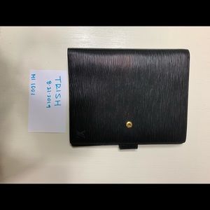 Louis Vuitton GM Epi Noir Agenda - gold hardware